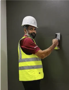 Decorative painter at work