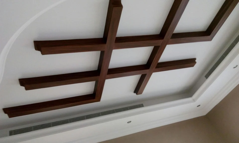 Decorative wood ceiling finish