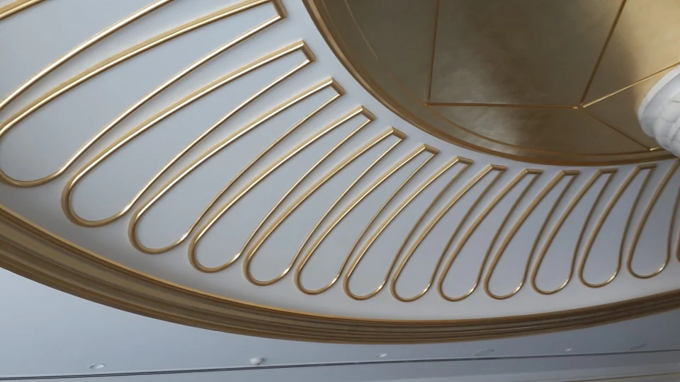 Metallic ceiling mouldings