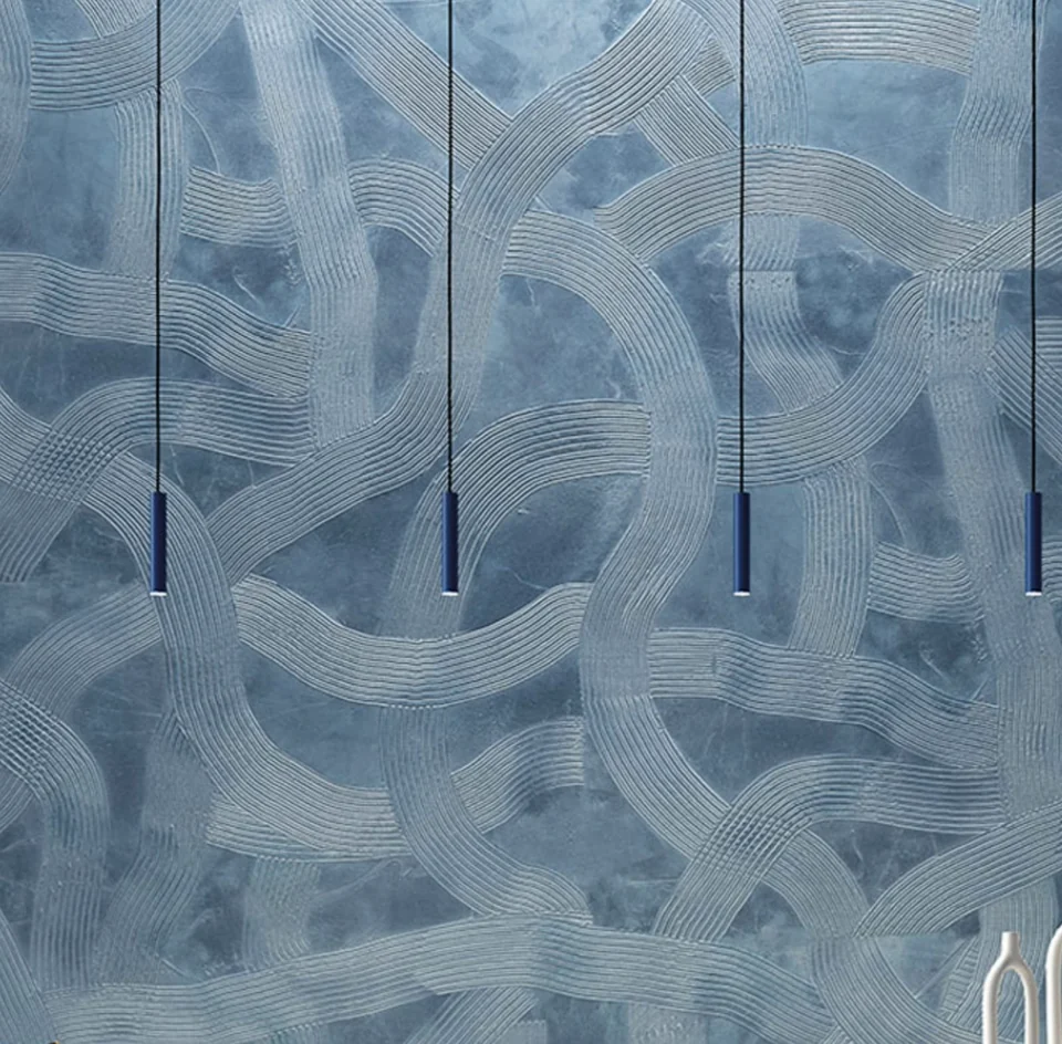 Sculpted blue waves — catalogue reference N-02